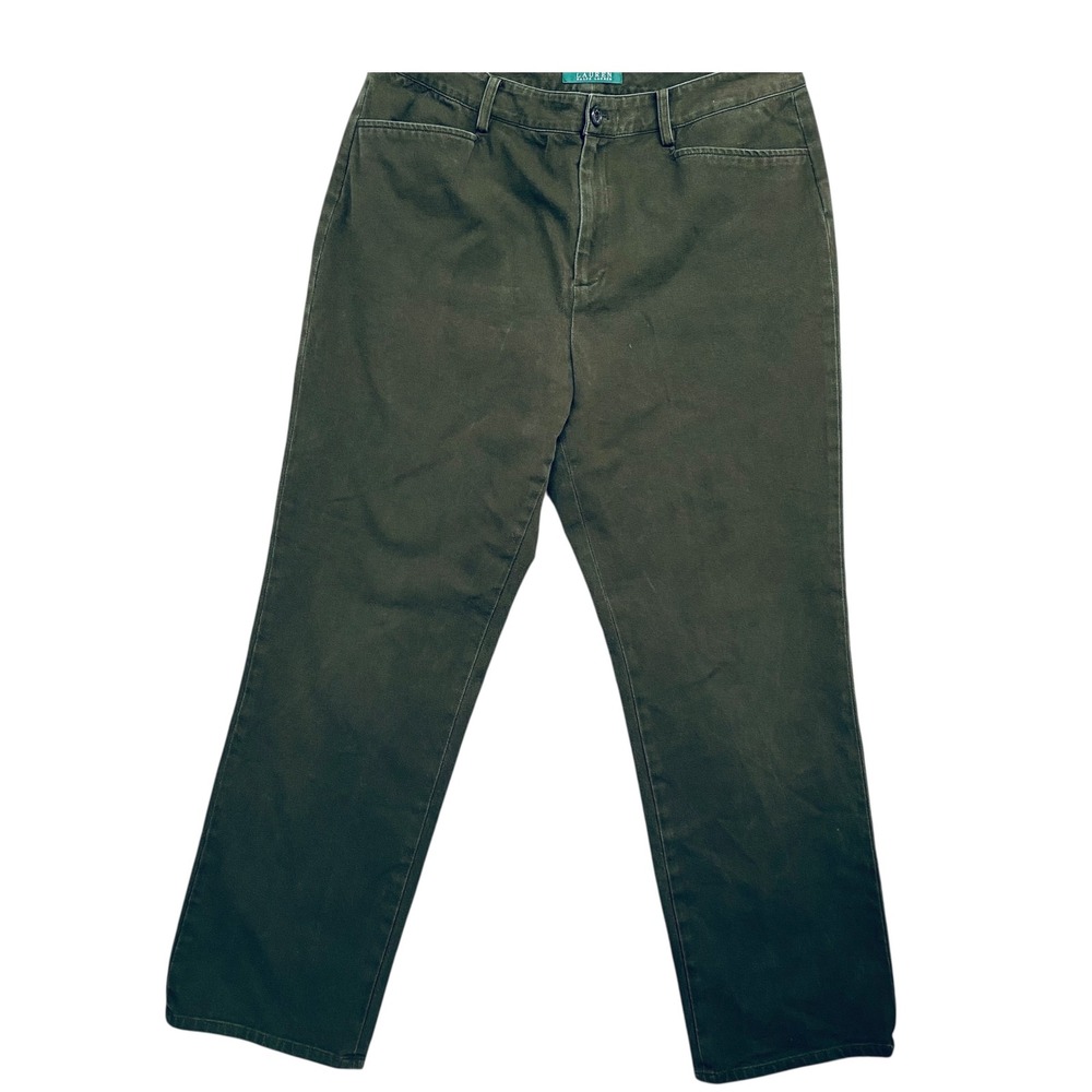 Lauren Ralph Lauren Olive Straight Leg Trousers